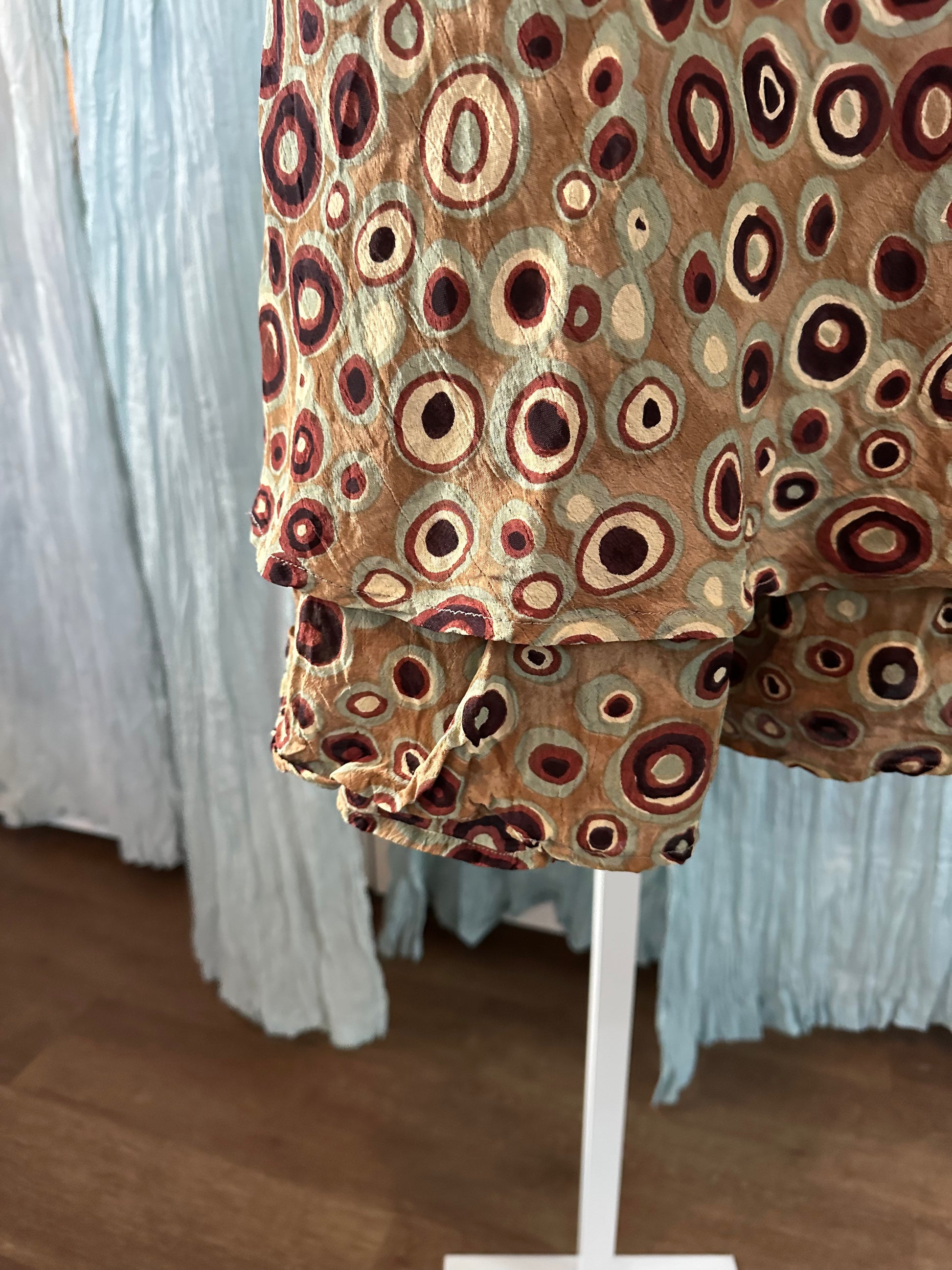 Brown and Blue Dot Dress