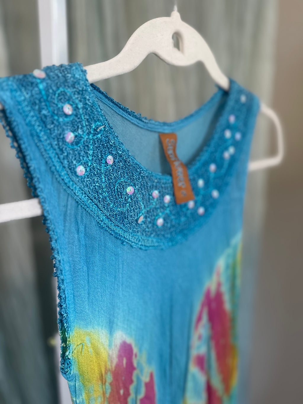 Tie Dye Sequin Beach Dress