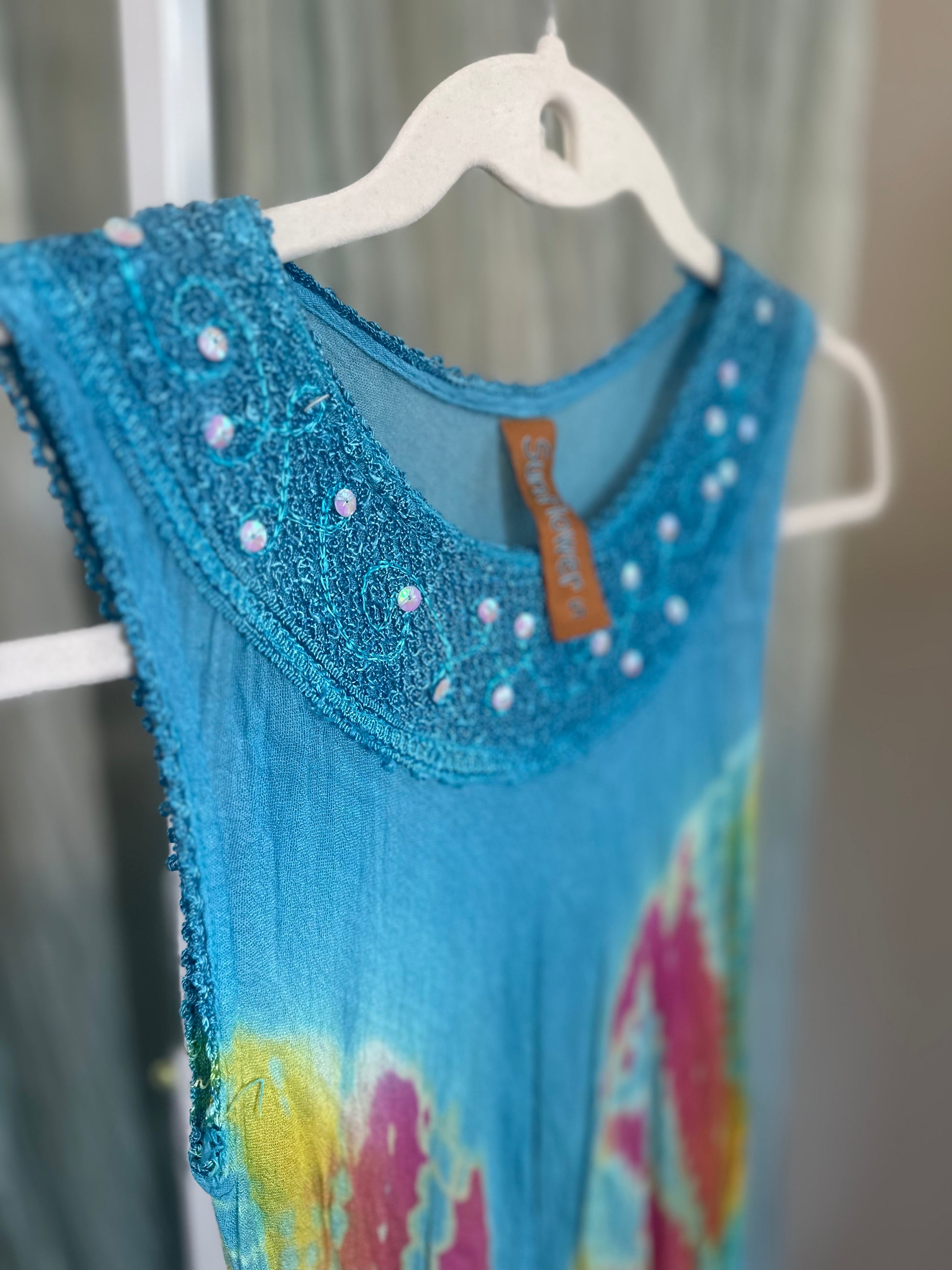 Tie Dye Sequin Beach Dress