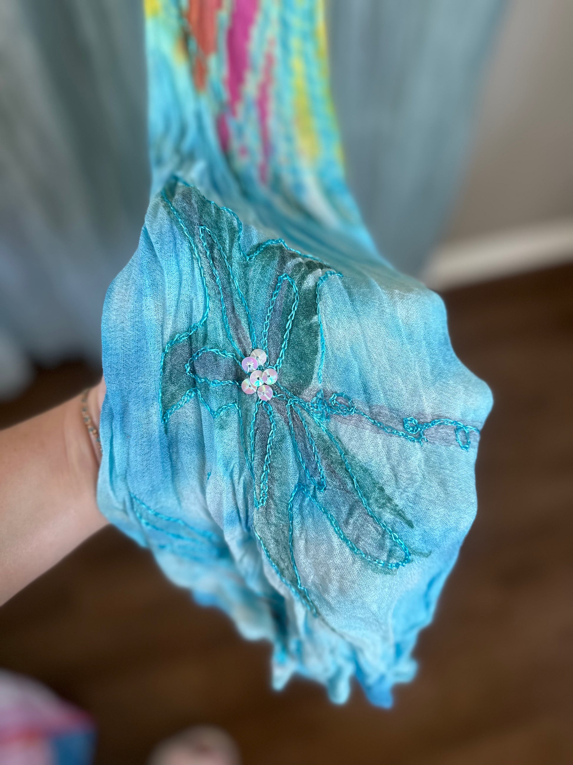 Tie Dye Sequin Beach Dress