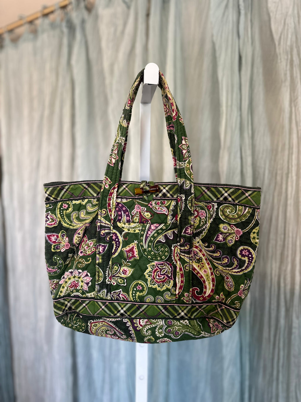 Vera Bradley Green Tote Handbag