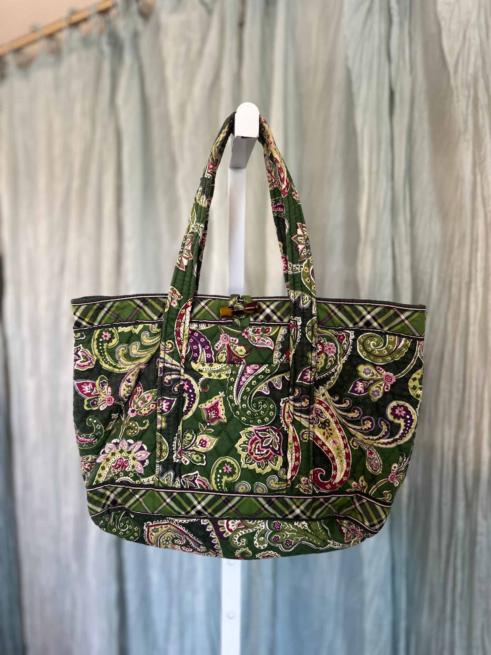 Vera Bradley Green Tote Handbag