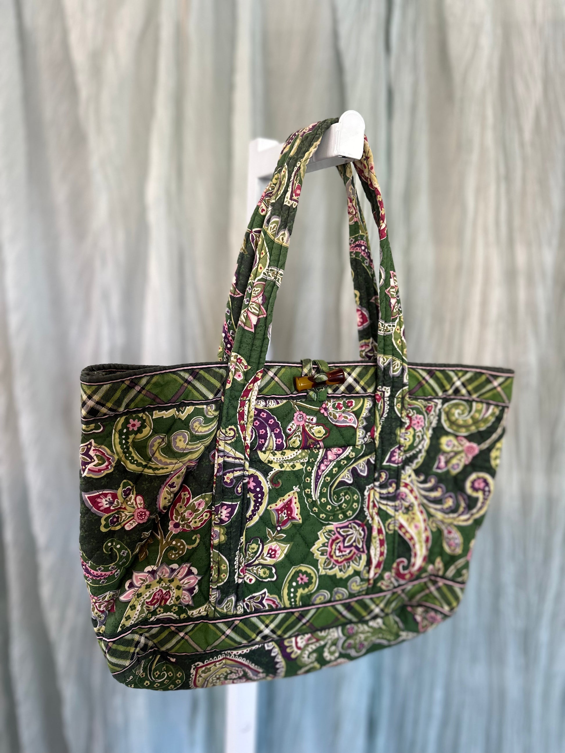 Vera Bradley Green Tote Handbag