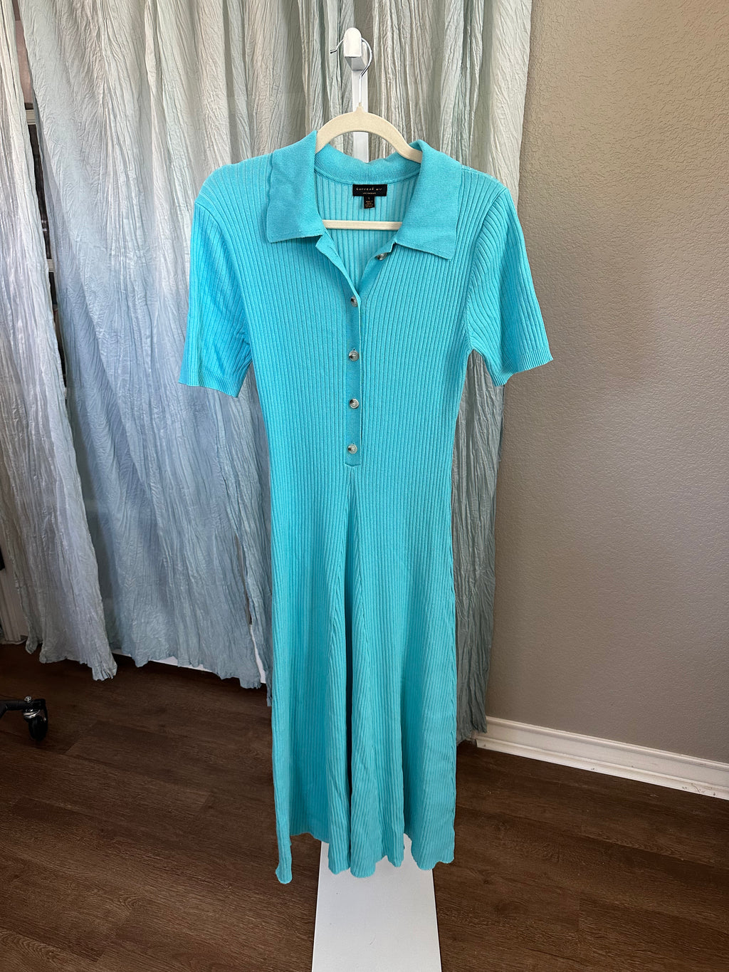 Current Air Blue Knit Maxi Dress