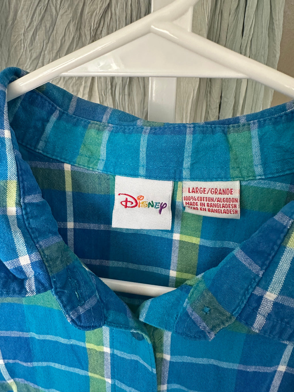 Blue Plaid Sleeveless Eeyore Top