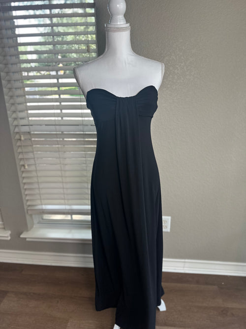 "C. Graffitti" Black Strapless Dress