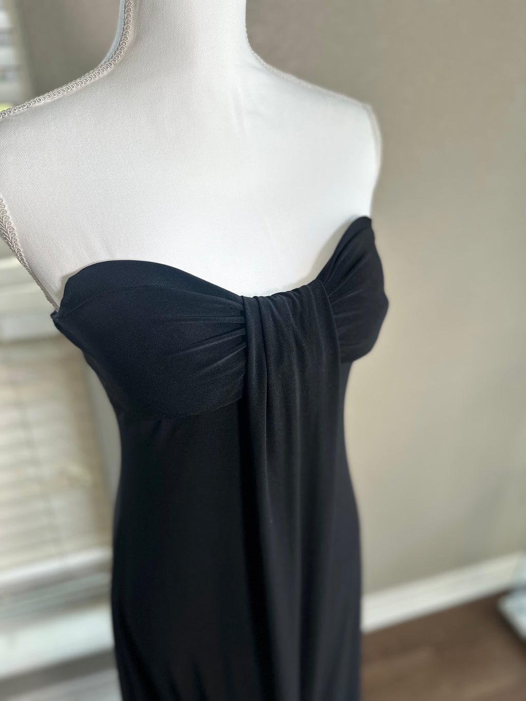 "C. Graffitti" Black Strapless Dress