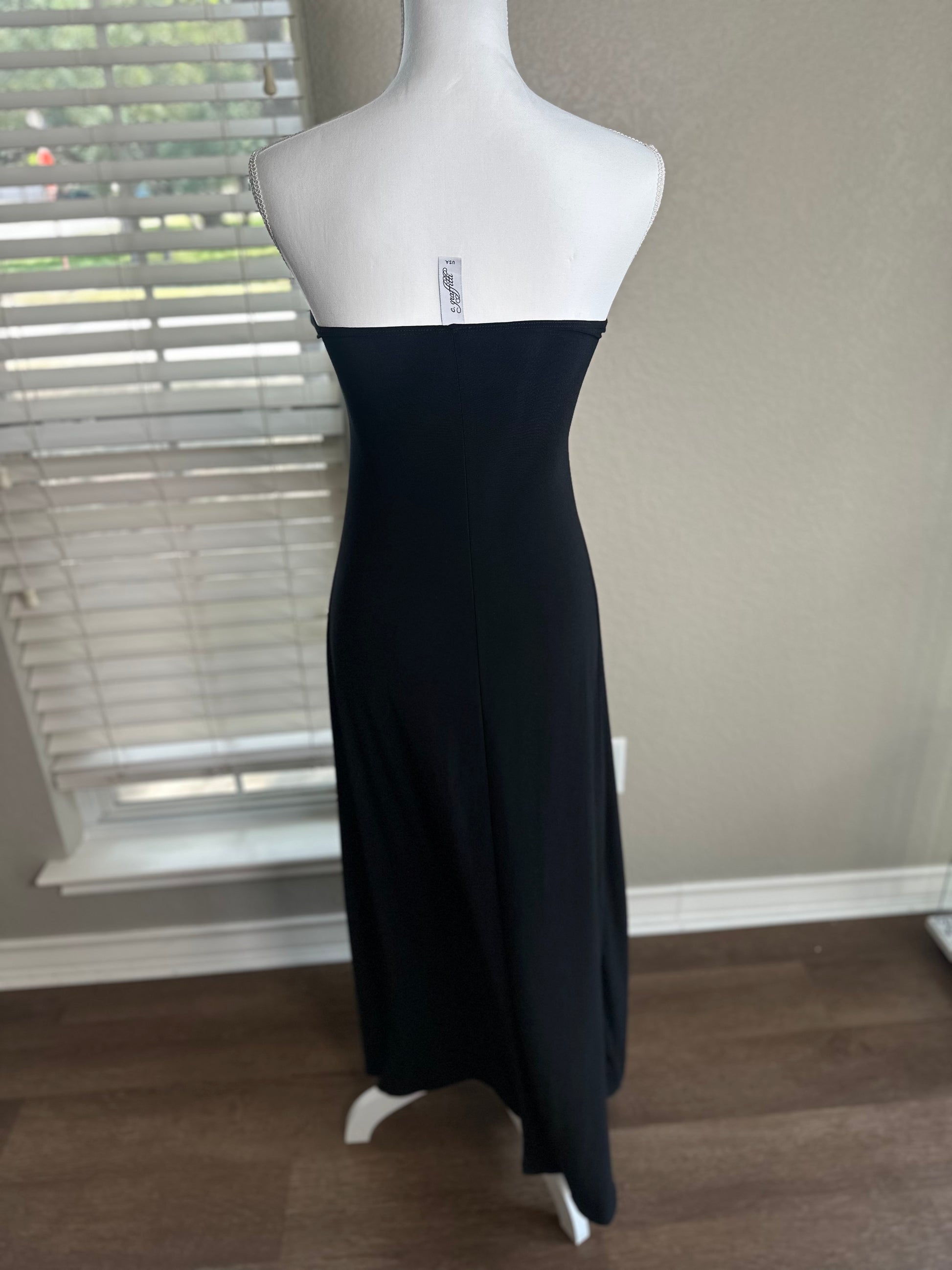 "C. Graffitti" Black Strapless Dress