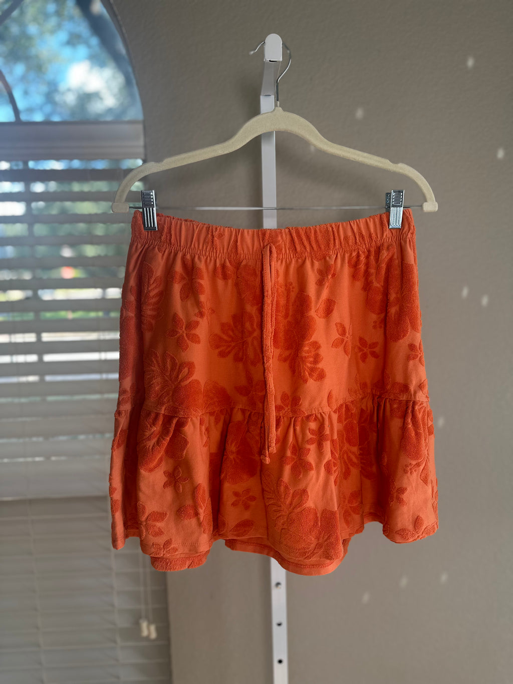 "SO Goods For Life" Orange Terrycloth Skirt