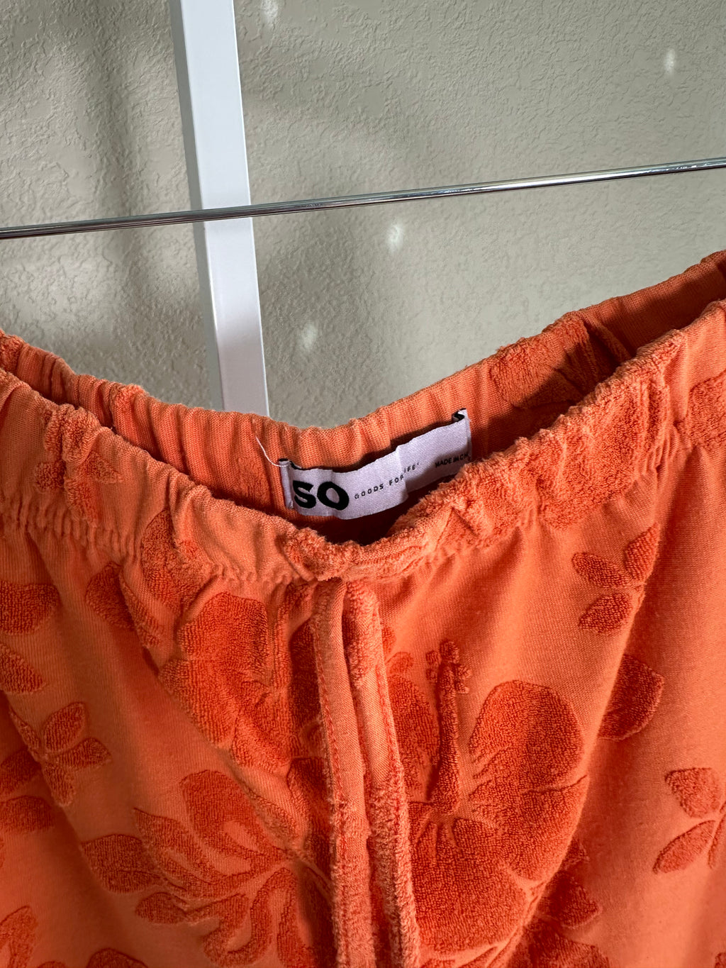 "SO Goods For Life" Orange Terrycloth Skirt