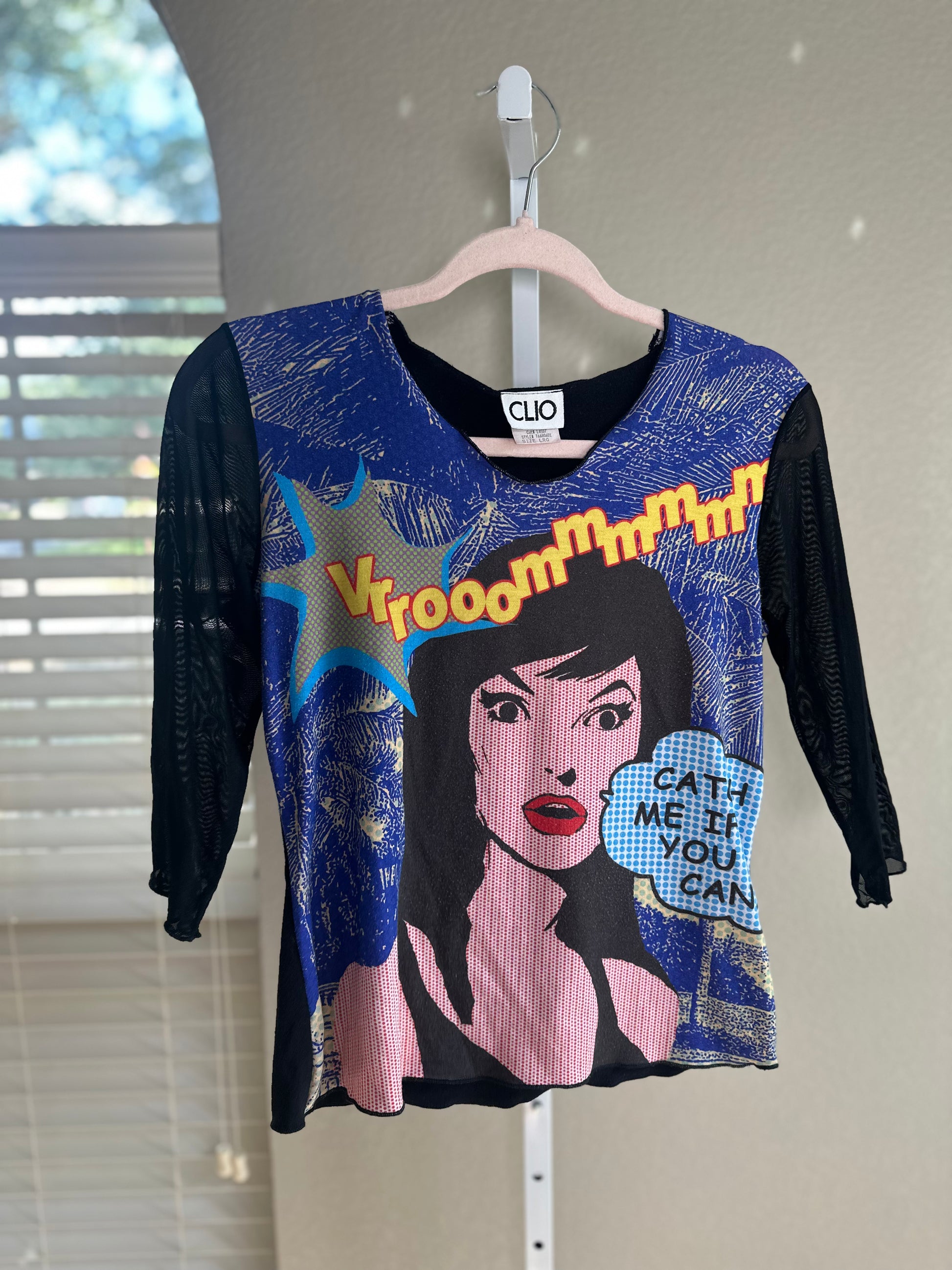 Clio Vintage Graphic Quarter Sleeve Shirt (RARE find!)