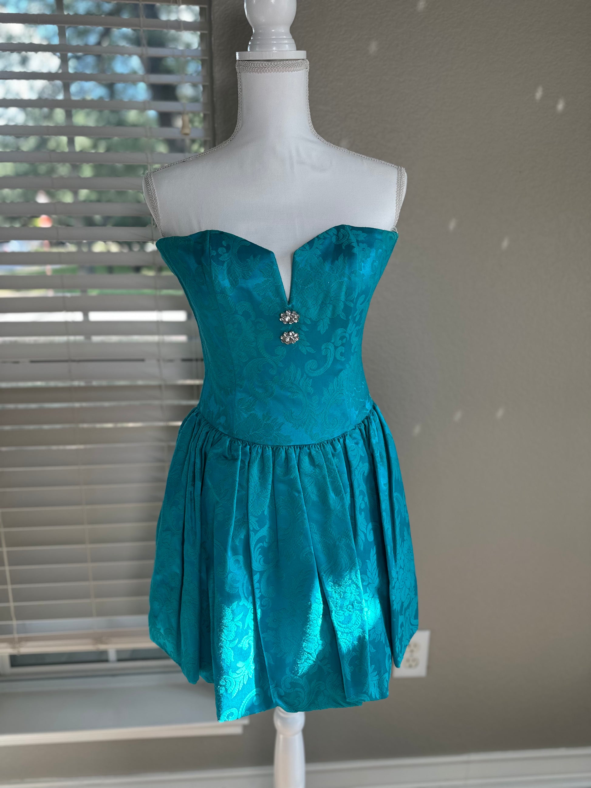 Vintage Jessica McClintock Gunne Sax Strapless Mini Dress/Top