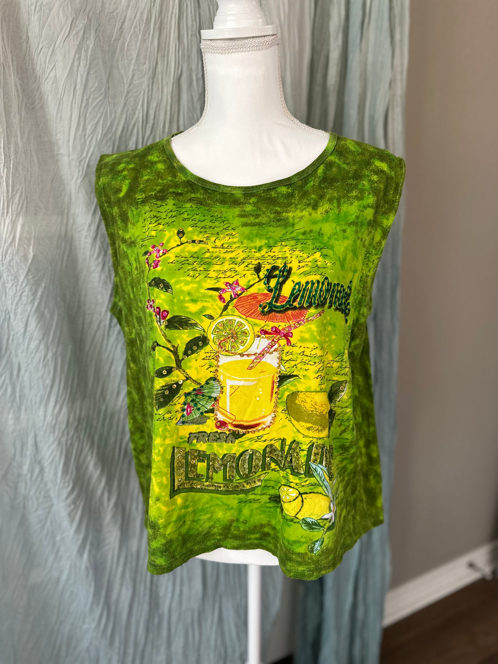 "Take Two" Lemonade Embellished Tank Top