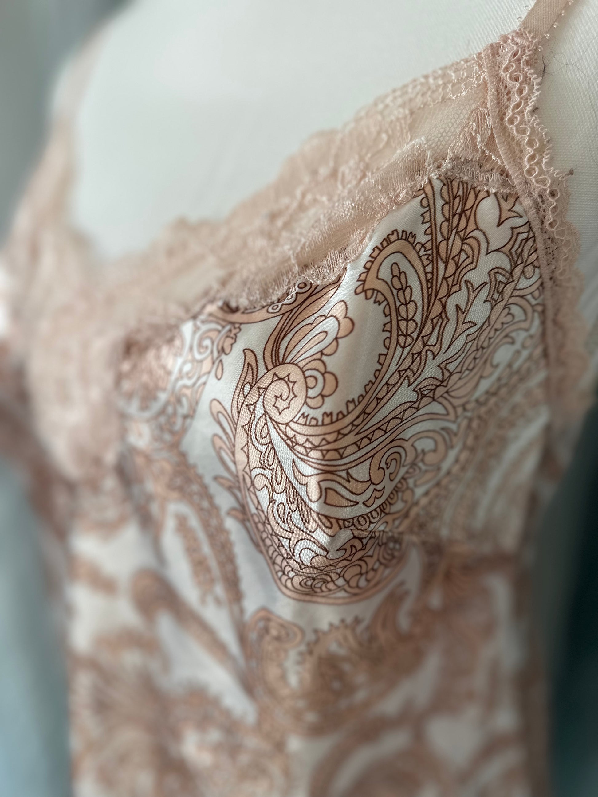 Victorias Secret Blush Paisley Slip Top