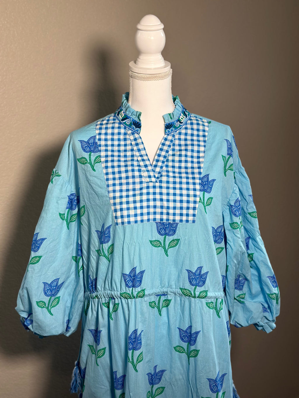 Printfresh "Tulip Bloom Coconut Cafe" Dress -- NWOT